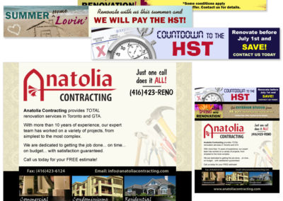 Anatolia Contracting Emarketing Banners